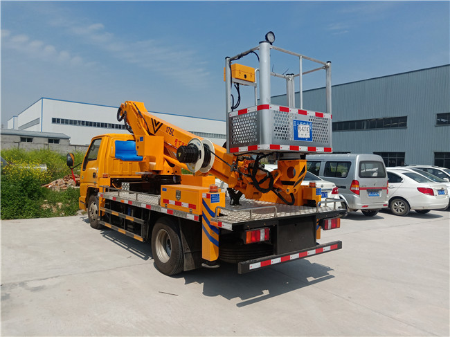 江鈴國六17.2米藍(lán)牌伸縮臂高空作業(yè)車
