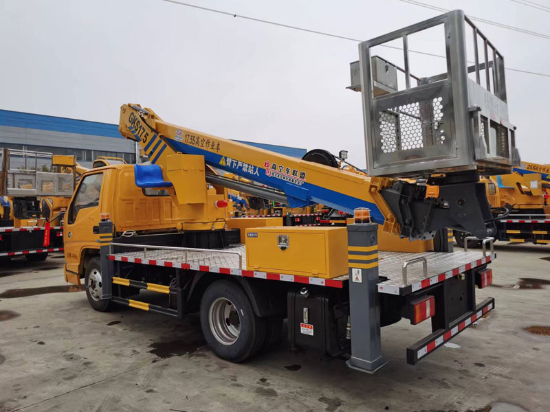 國六江鈴藍(lán)牌17.5米直臂伸縮式高空作業(yè)車